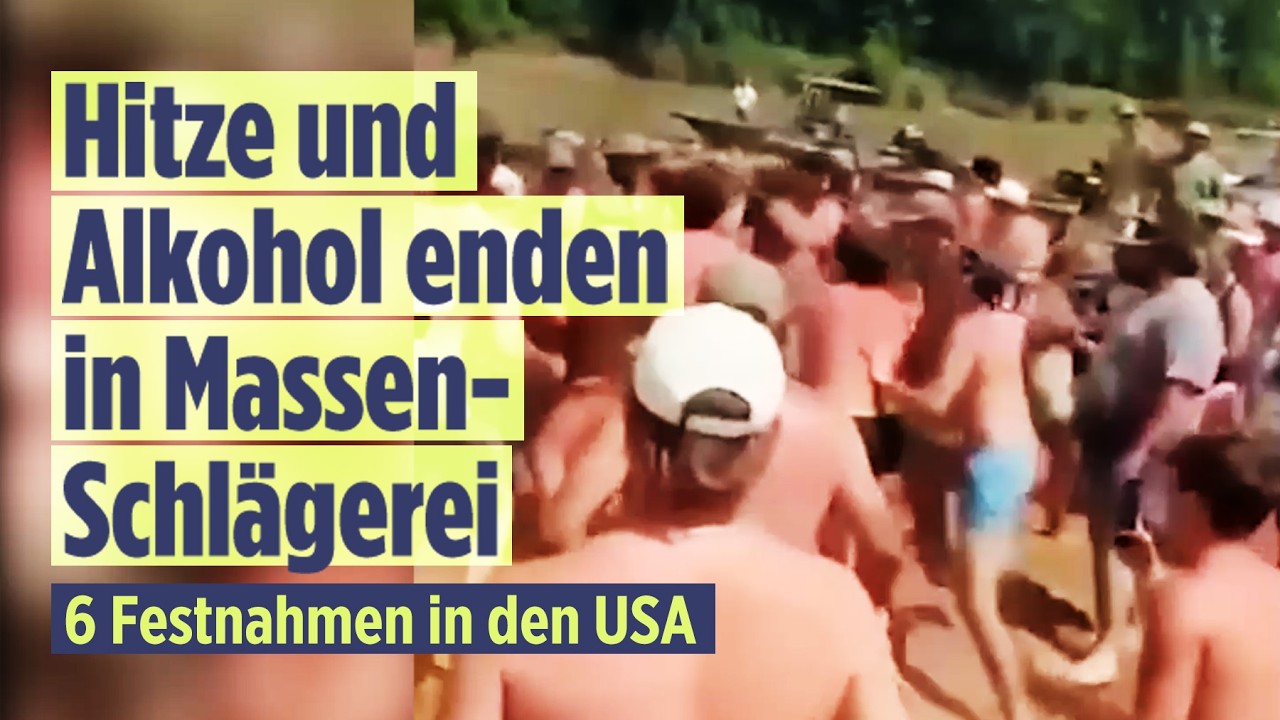 Massenschlägerei auf Sandbank: Dutzende Menschen prügeln plötzlich aufeinander ein!