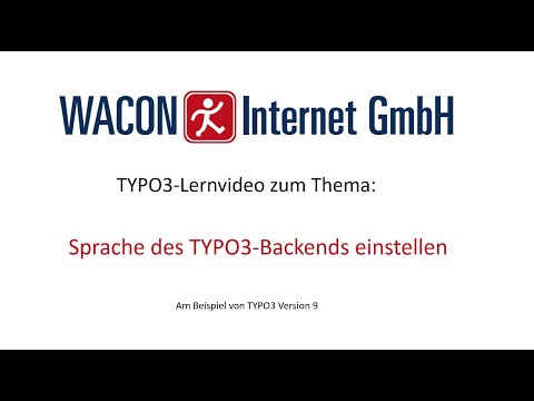 Sprache im TYPO3-Backend ändern