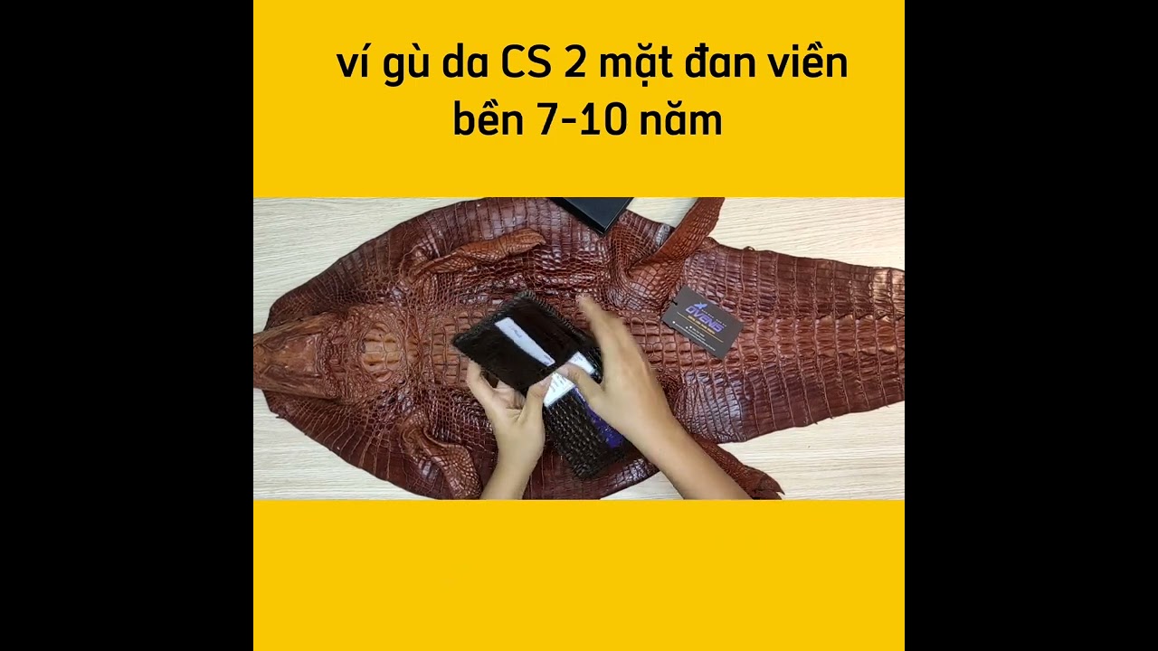 Ví Da Cá Sấu 2 Mặt Đan Viền Đỉnh Cao VS2V07N