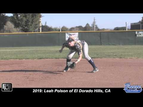 2019 Leah Polson Shortstop and Pitcher Softball Skills Video - CA Breeze