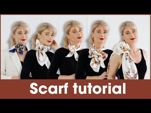 Schal binden - 5 kreative Wege, eine Blume aus Seidentuch zu binden #diyfashion #ScarfHacks