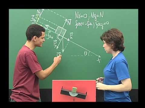 Mecânica - Bloco em repouso sobre um plano inclinado (LADIF - UFRJ)