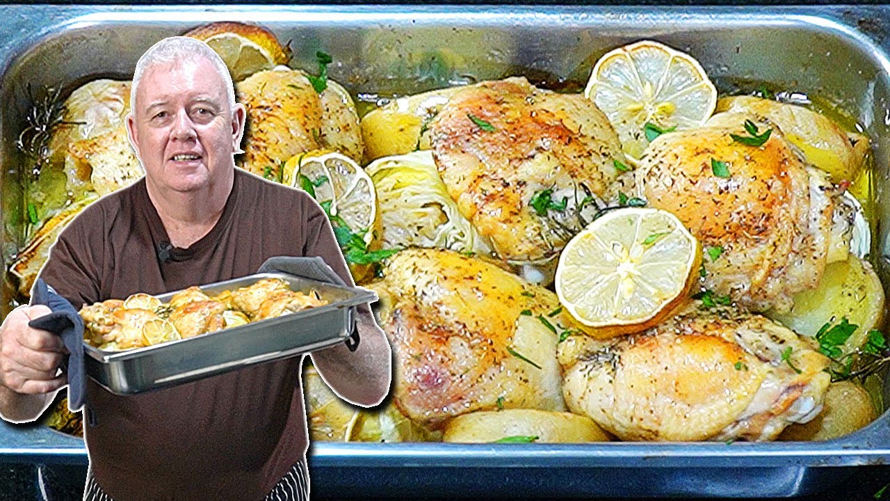 ONE Tray Garlic LEMON CHICKEN Dinner – Easy & Comforting!