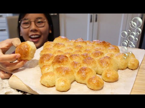 💬 bubble bread! no-knead recipe
