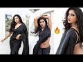 Anchor Vishnu Priya Hot Black Saree Viral Video ️ ️ ️ Hot Navel Romantic Eyes