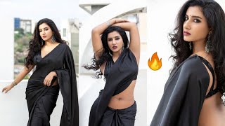 anchor Vishnu Priya hot black saree viral video �