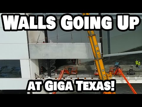 WALLS GOING UP ON SOUTHEND EXPANSION AT GIGA TEXAS! - Tesla Gigafactory Austin 4K  Day 6/10/24