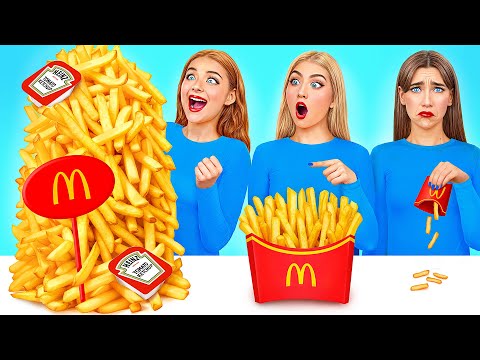 Big, Medium and Small Plate Challenge | Funny Food Challenges by Candy DO