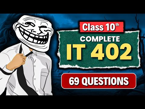 Class 10th : IT 402 Final Paper 2026 🔥| it 402 class 10 | information technology 