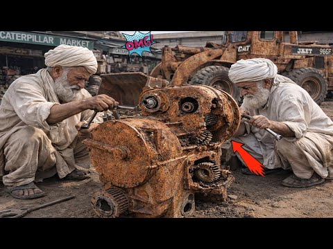 Destroyed Caterpillar Gearbox Restoration 😳 | Amazing Transmission Rebuild