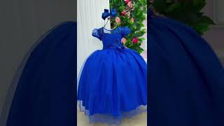 Vídeo de Vestido Festa Formatura Infantil Longo Azul Royal