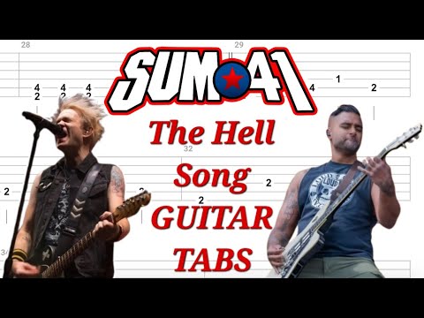 Thumbnail for Sum 41 - The Hell Song | Rhythm & Lead GUITAR TABS | Cover | Tutorial | Lesson by Dave Baksh