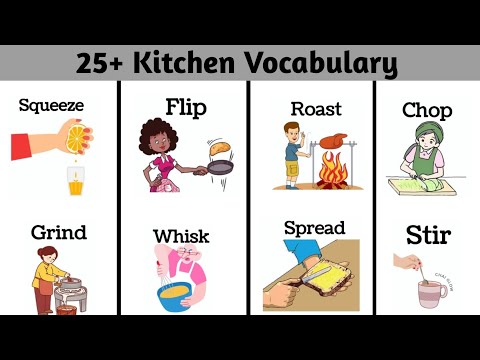 25+ Kitchen Vocabulary | Vocabulary | Kitchen Verbs