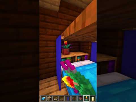 TeddyPlayer1 - MINI CANOPY BED! 🛏️🤩 Minecraft Hacks! #shorts