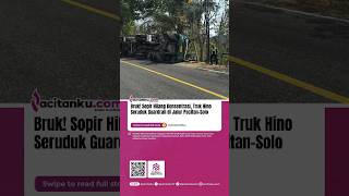 Download lagu Truk Roda 14 Hantam Pembatas Jalur Pacitan-Solo, Kerugian Tembus Rp50 Juta mp3
