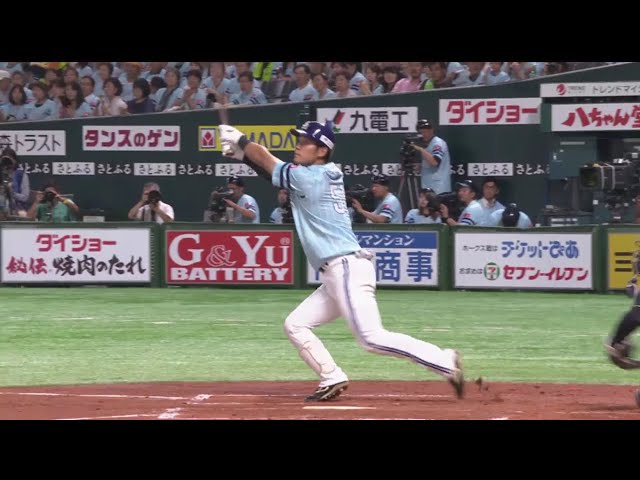 【2回裏】逆らわずに逆方向へ!! ホークス・上林3年連続二桁ホームラン!! 2019/7/28 H-B