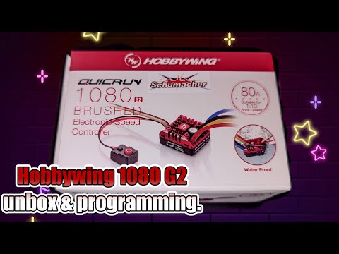 Hobbywing QUICRUN WP 1080 G2 unbox and programming