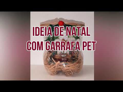 Ideia de Natal com garrafa pet