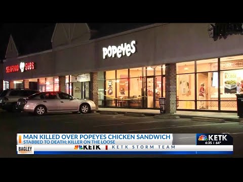 Man murdered over Popeye's chicken sandwich