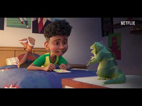 Leo trailer collage with Everglades bus, gators, and kids running through the park