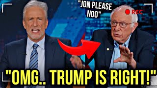 Jon Stewart LOSES His Mind when he Realizes Trump is ACTUALLY Right.. Bernie PANICS!!