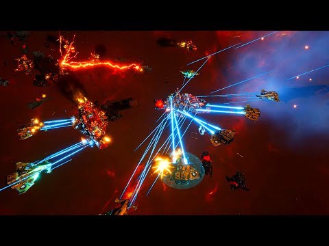TAU Protector Fleet vs Orks! - Massive Battle, Skirmish, Battlefleet Gothic Armada 2