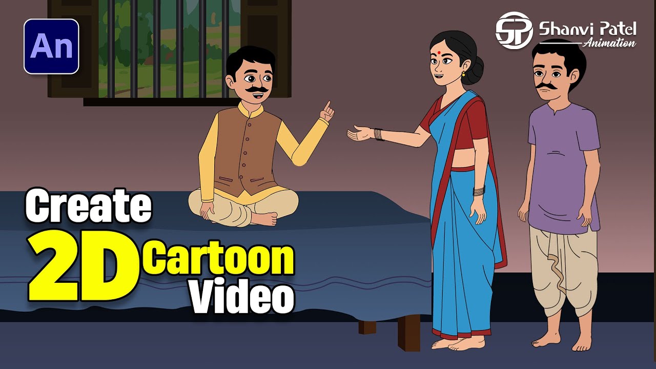 2D Cartoon Animation Complete Process | Cartoon Video | Adobe Animate CC 2025 Hindi