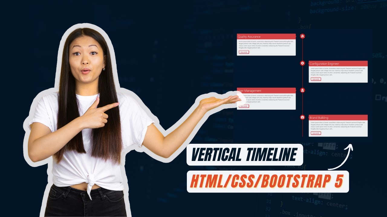 Create a Timeline using HTML, CSS and Bootstrap 5