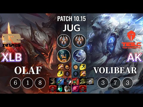RNG XLB Olaf vs TES AK Volibear Jungle - KR Patch 10.15