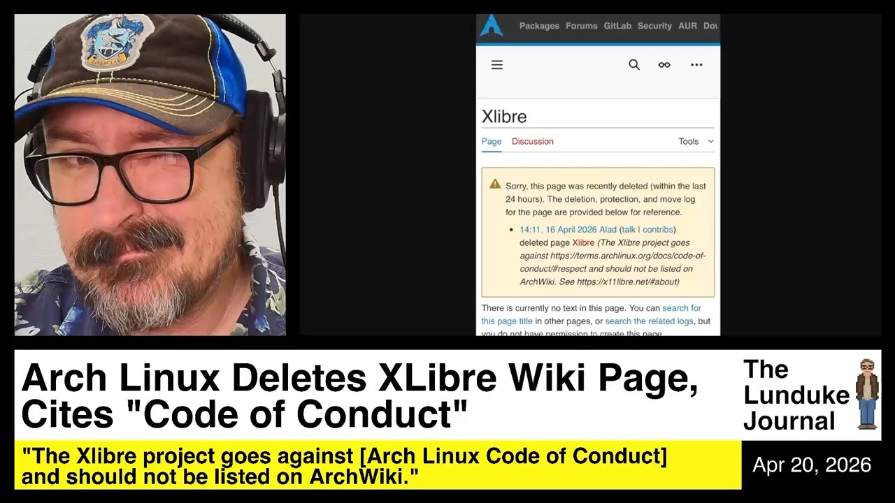 Arch Linux Deletes XLibre Wiki Page, Cites 