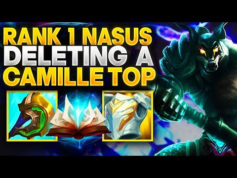 Rank 1 Nasus deleting Camille from the game!! | Carnarius | League of Legends