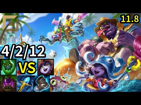 Zac Top vs Lulu - KR Grandmaster | Patch 11.8