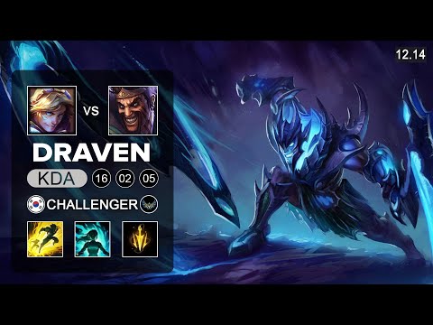 Draven vs Ezreal ADC - KR Challenger - Patch 12.14 Season 12