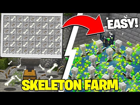 INSANE AFK Skeleton XP Farm! *MUST TRY* | MC Bedrock 1.20 (2023)