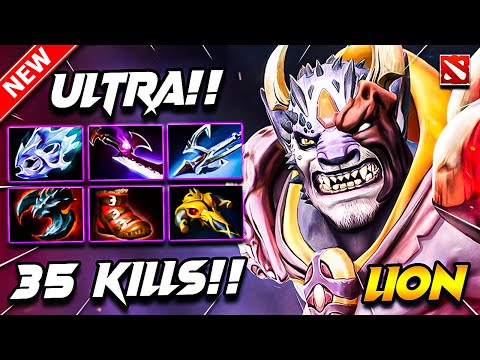 DOTA 2 LION Gameplay | 35 Kills!! Lion Dota 2 Gameplay | LION Carry Build Pro Gameplay Guide 7.39