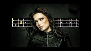 Nightwish  - Walking In The Air (solo) # Acoustic guitar lesson note tabs