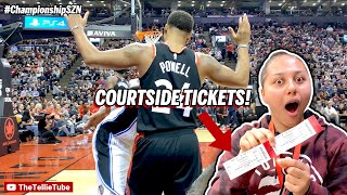 THEY SURPRISED US WITH COURTSIDE SEATS!| RAPTORS GAME VLOG