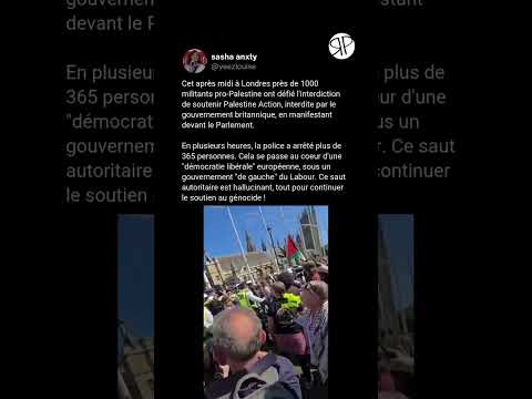 La police britannique arrête plus de 365 personnes au rassemblement de soutien à Palestine Action