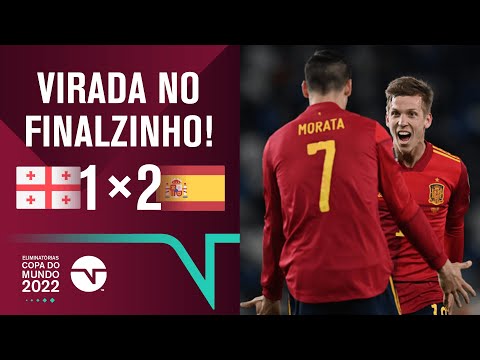 Gols e lances de Geórgia x Espanha
