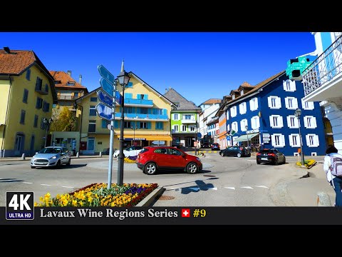 Lavaux Vineyards Switzerland 🇨🇭 Ep#9 - Scenic Spring Road Trip from Jongny Vaud to Vuadens Fribourg