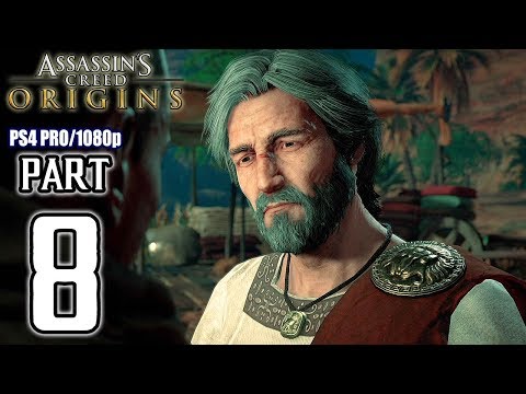 Assassins Creed ORIGINS Walkthrough PART 8 (PS4 Pro) No Commentary @ 1080p HD ✔