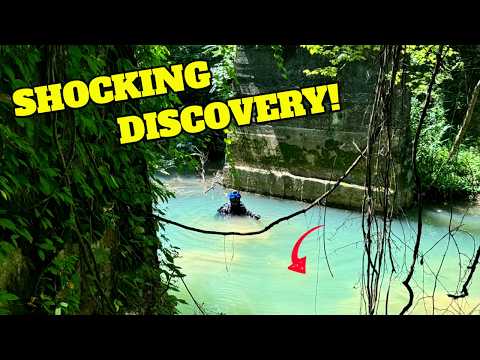 Treasure FOUND Below 120 year old Mill! Antique Bottle hunter Scuba Dives Forgotten Dam!