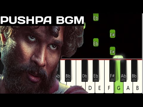 Pushpa BGM 🔥🔥🔥 | Piano Tutorial | Piano Notes | Piano Online 