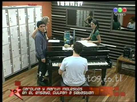 Operacion Triunfo 2009: Carolina y Martin molestos en el ensayo, culpan a sebastian