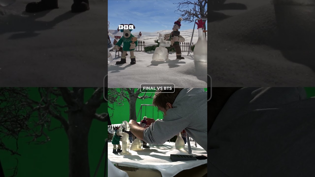 A sneaky peek at how animators create a Wallace & Gromit scene