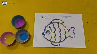 Nursery Art Craft - Salt Painting Craft