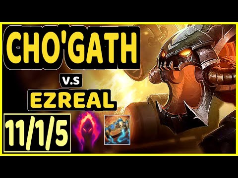 JAVAAA (CHO'GATH) vs EZREAL - 11/1/5 KDA BOTTOM ADC CHALLENGER GAMEPLAY - EUW
