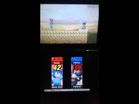 Super Smash Bros. 3ds - Megaman(Sneak) vs. Yoshi(FitoXxx)