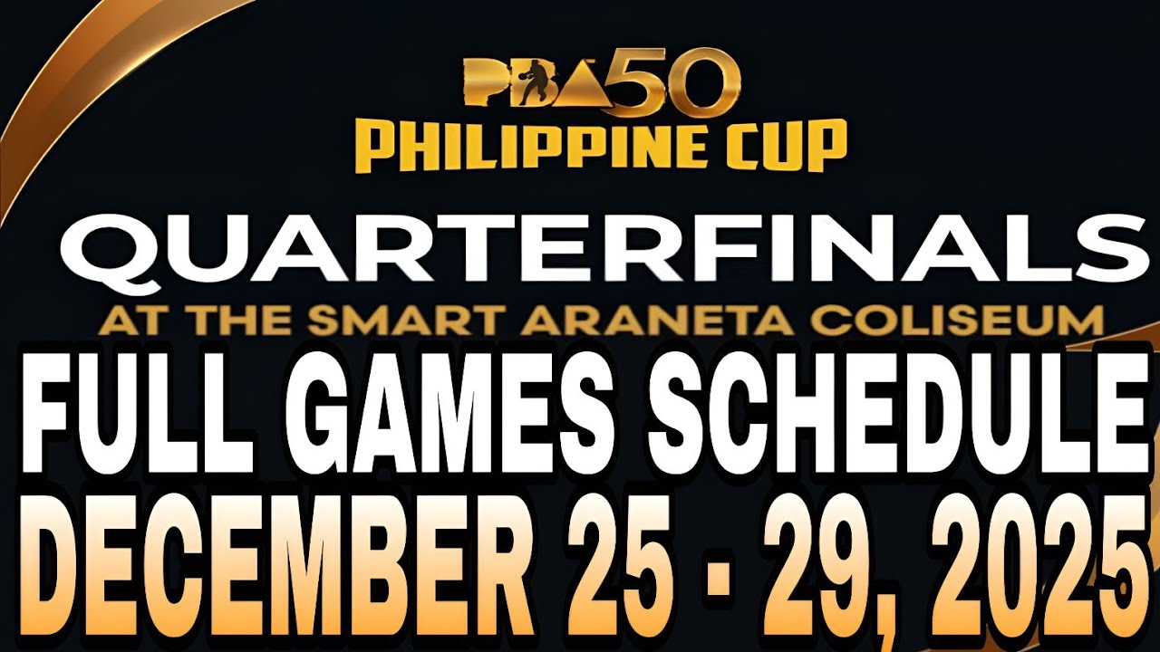 🔴 PBA FULL GAMES SCHEDULE | DECEMBER 25 - 29, 2025 | QUARTERFINALS | PBA PHILIPPINE CUP 2025
