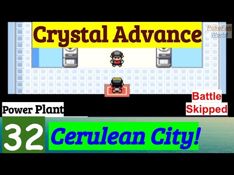 Pokemon Crystal Advance Part 32 Exploring Cerulean City & Power Plant | GBA Rom Hack